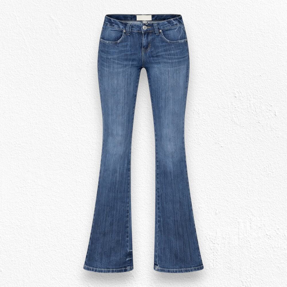 Y2K Low Rise Medium Wash Classic 2000s Flare Z. Cavaricci Bootcut Jeans Size 5